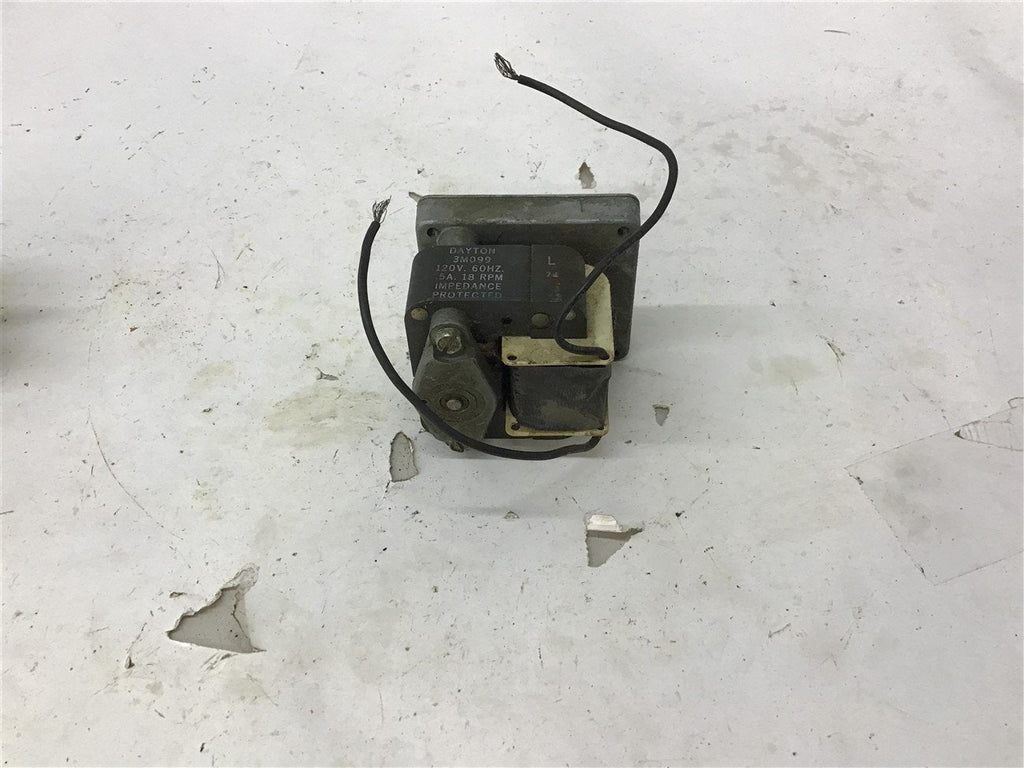 Dayton Gear Motor 3M099 120V 60HZ 1/2 Amp 18 RPM 166:1 Ratio