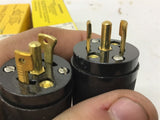 Hubbell HBL7485 15A 125/250V 3 Pole 3 Wire Male Plugs Lot Of 2