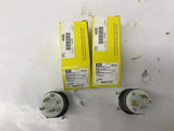 Hubbell HBL2611 30A 125V 2 Pole 3 Wire Twist lock Plug Lot Of 2