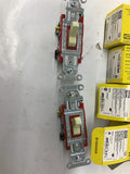 Hubbell 1223I Light Switches 20A 120/277VAC Lot Of 4