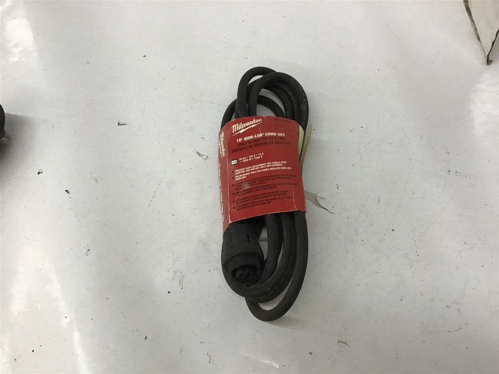 Milwaukee 10' Quik Lok Cord Set