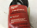 Milwaukee 10' Quik Lok Cord Set