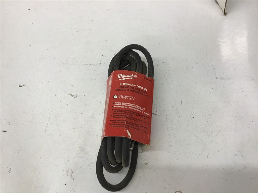 Milwaukee 8' Quik Lok Cord Set
