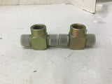 T Fittings 23mm Top ID x 18mm Bottom IDs x 82mm L x 1/2x13 Thread Lot Of 2