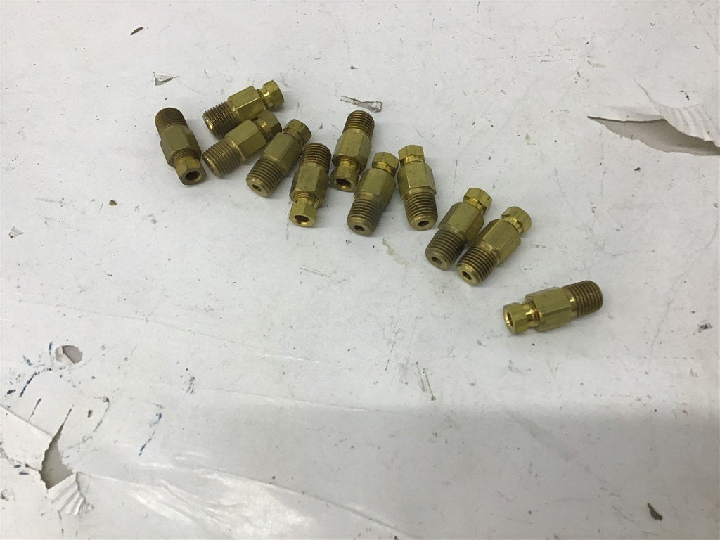 Pneumatic Fittings 1/4" Hex Nipple Lot Of 11