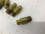 Pneumatic Fittings 1/4" Hex Nipple Lot Of 11