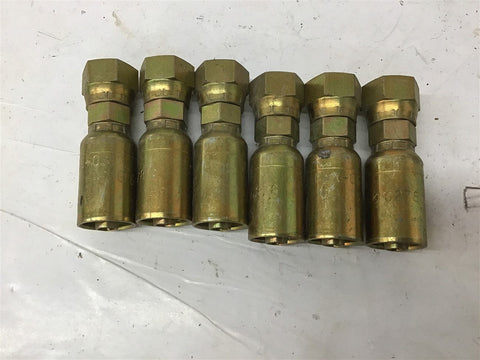 5/8" Brass Crimp Fitting FJX-06-08 Lot Of 6