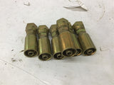 5/8" Brass Crimp Fitting FJX-06-08 Lot Of 6