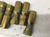 5/8" Brass Crimp Fitting FJX-06-08 Lot Of 7