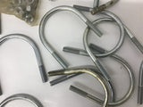 U Bolts 1/4" x 20 Thread x 3" Across With Nuts Lot Of 28