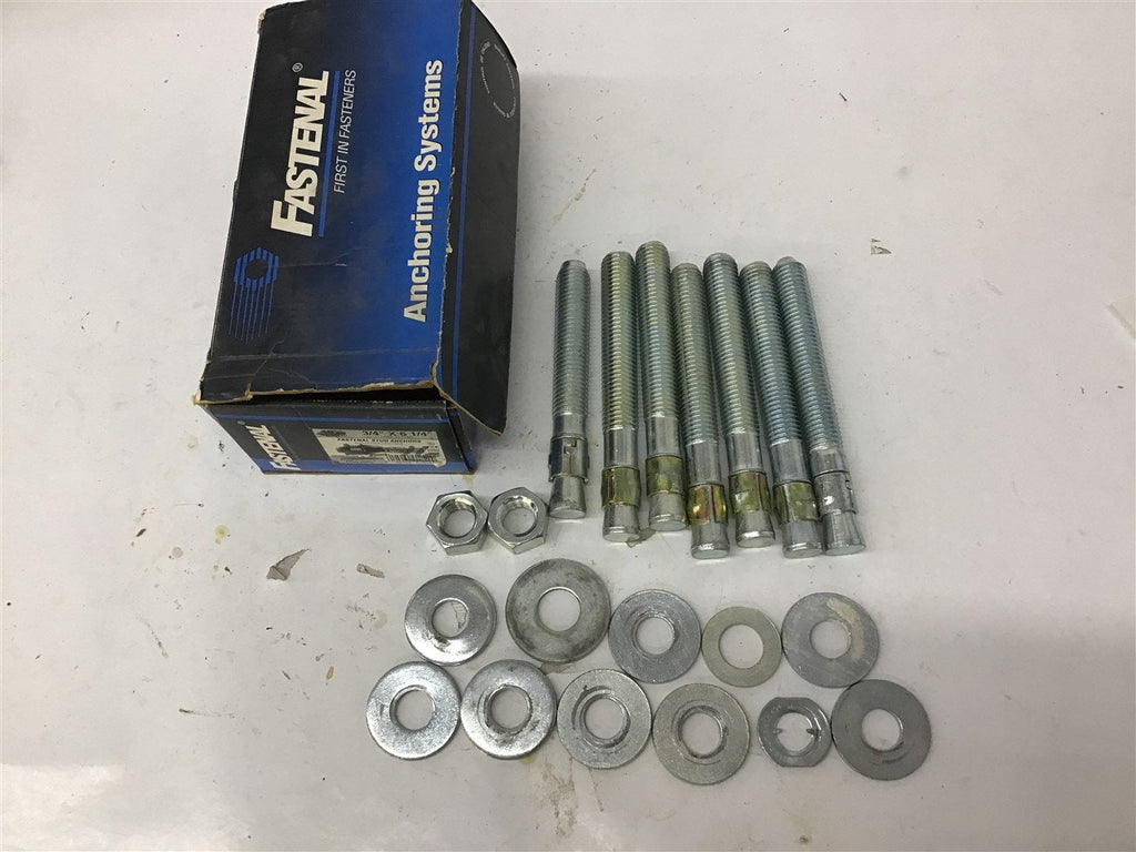 Fastenal Stud Anchors 3/4" x 6-1/4" Zinc Plated Lot Of 7