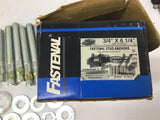 Fastenal Stud Anchors 3/4" x 6-1/4" Zinc Plated Lot Of 7