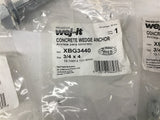 WEJ-IT XBG3440 Concrete Anchor 3/4" x 4" Lot Of 10