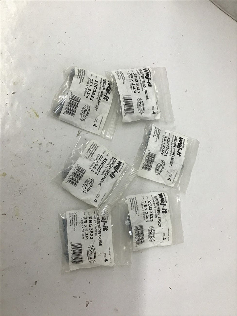 WEJ-IT XBG3823 Concrete Wedge Anchors 3/8" x 2-3/4" Lot Of 24