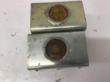 Double Cart Wheel Mount 1/2" ID x 5" W x 4-3/4" T Lot Of 2