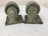 Steel Wheels 2" W x 3" OD Lot Of 2