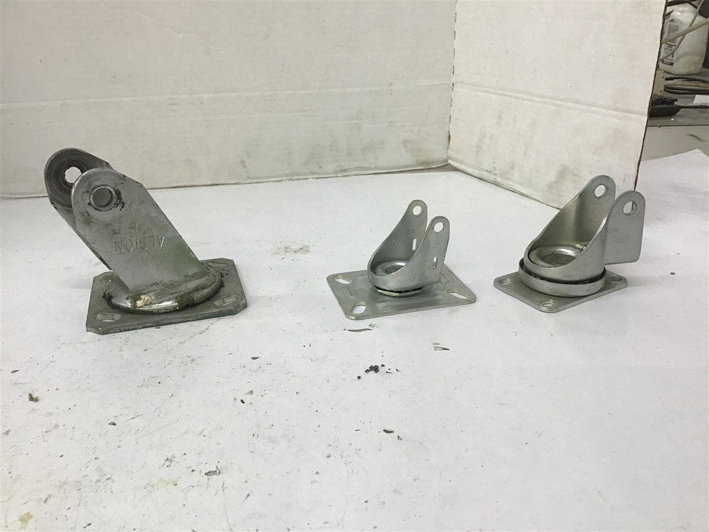 Steel Swivel Wheel Caster Mounts Assorted Lot Of 3