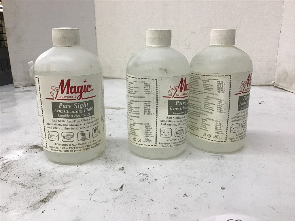 Magic Safety Products Lens Cleaning Liquid 16 oz Lot Of 3