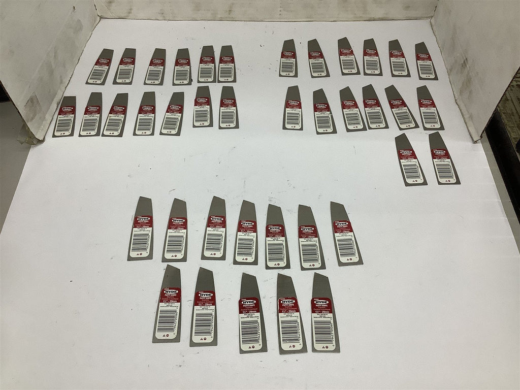 Hyde Putty Knife 1-1/8"-29mm Assorted Shapes Lot Of 39