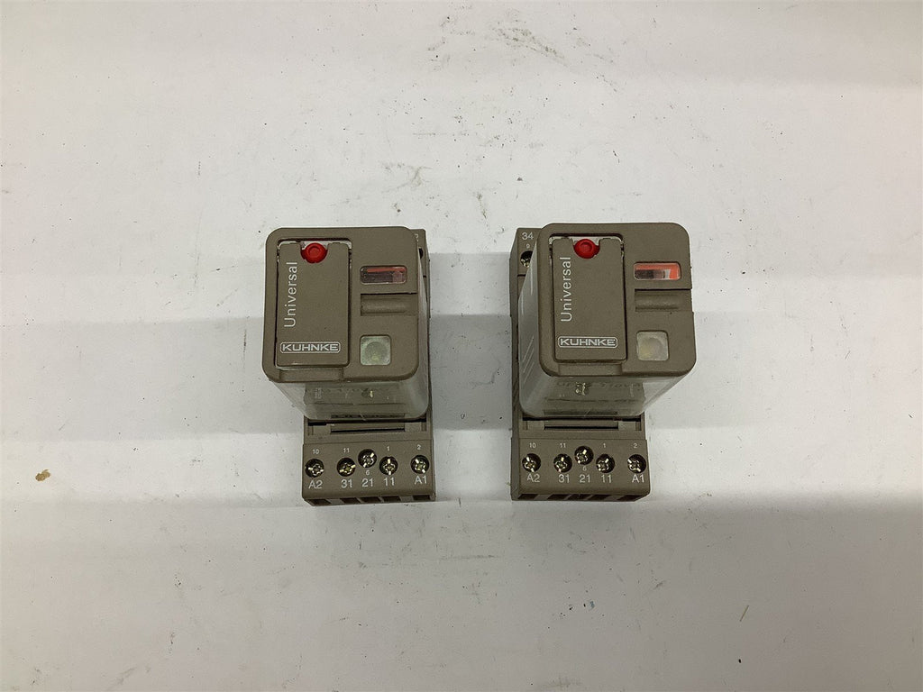 Kuhnke UF3G-110Vac 1 4 Amp 250 Vac Relay With Base