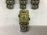 Idec RH28-UL Relay 24 VDC With Base Lot Of 4