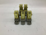 Idec RH2B Relay 24 VDC with Base Lot Of 5