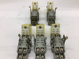 Idec RH2B Relay 24 VDC with Base Lot Of 5