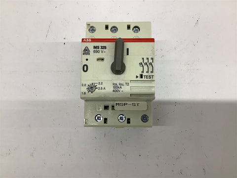 ABB MS 325 Manual Motor Starter 1.6-2.5 Amp