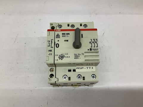 ABB MS 325 Manual Motor Starter 1.6-2.5 Amp
