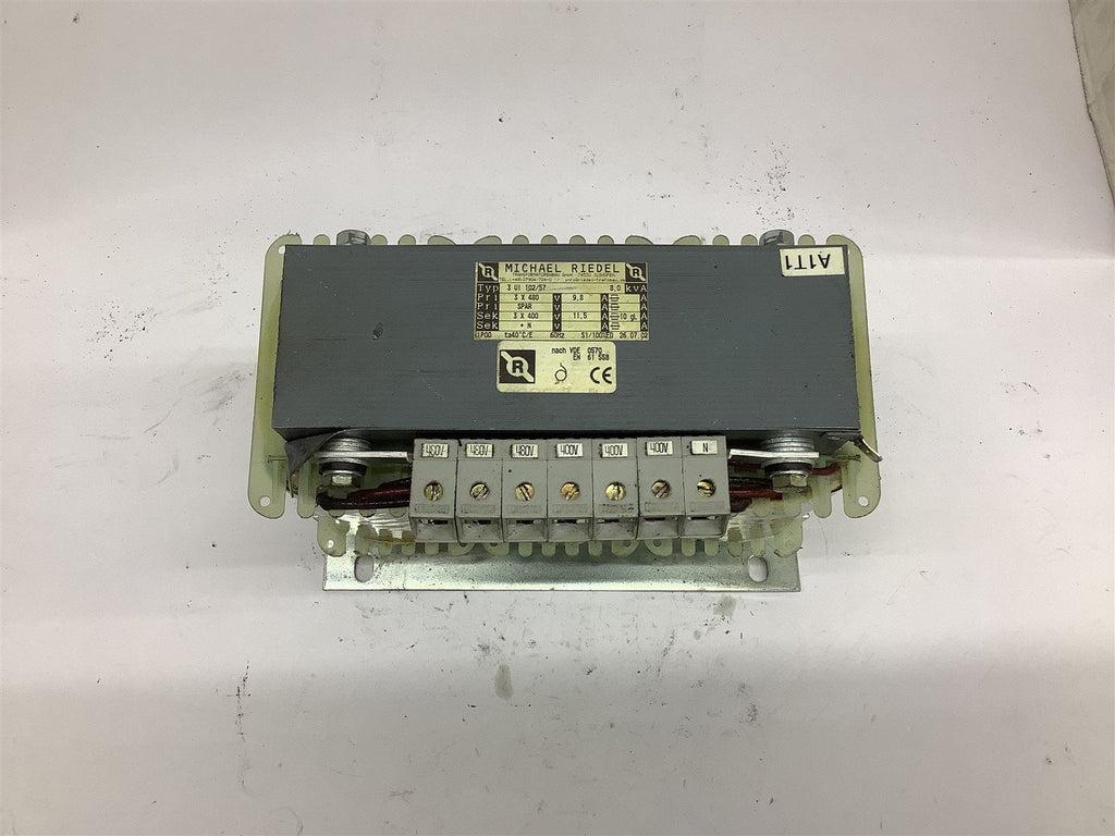 Michael Tiedel 3UI 102/57 Transformer 480 Volt Pri 400 Sec Volts