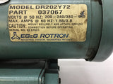 Rotron DR202Y72 Blower 208-230/460 Volts 1.3-1.2/.6 Amps 3450 Rpm 3 Phase