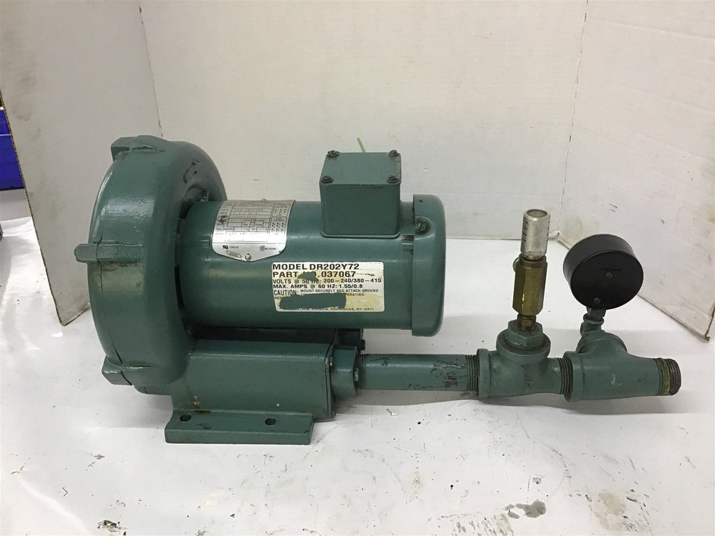 Roton DR202Y72 Blower 1.3-1.2/.6 Amps 208-230/460 Volts 3450 Rpm