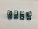Finder 55.34.9.024.5040 Relay with Base 24 Vdc Lot Of 4