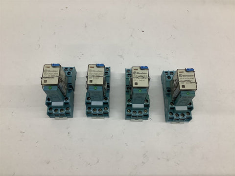 Finder 55.34.9.024.5040 Relay with Base 24 Vdc Lot Of 4