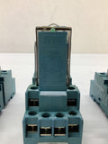 Finder 55.34.9.024.5040 Relay with Base 24 Vdc Lot Of 4