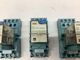 Finder 55.34.9.024.5040 Relay with Base 24 Vdc Lot Of 4