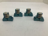 Finder 55.34.9.024.5040 Relay with Base 24 Vdc Lot Of 4
