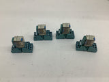 Finder 55.34.9.024.5040 Relay with Base 24 Vdc Lot Of 4