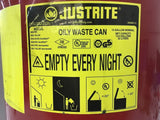 Just Rite 09500 Red Oily Waste Can Foot Operated 14 Gallon