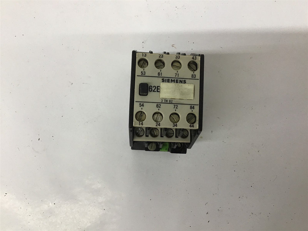 Siemens 3TH82 62-0G 600V 10Amp 115V Coil Contactor