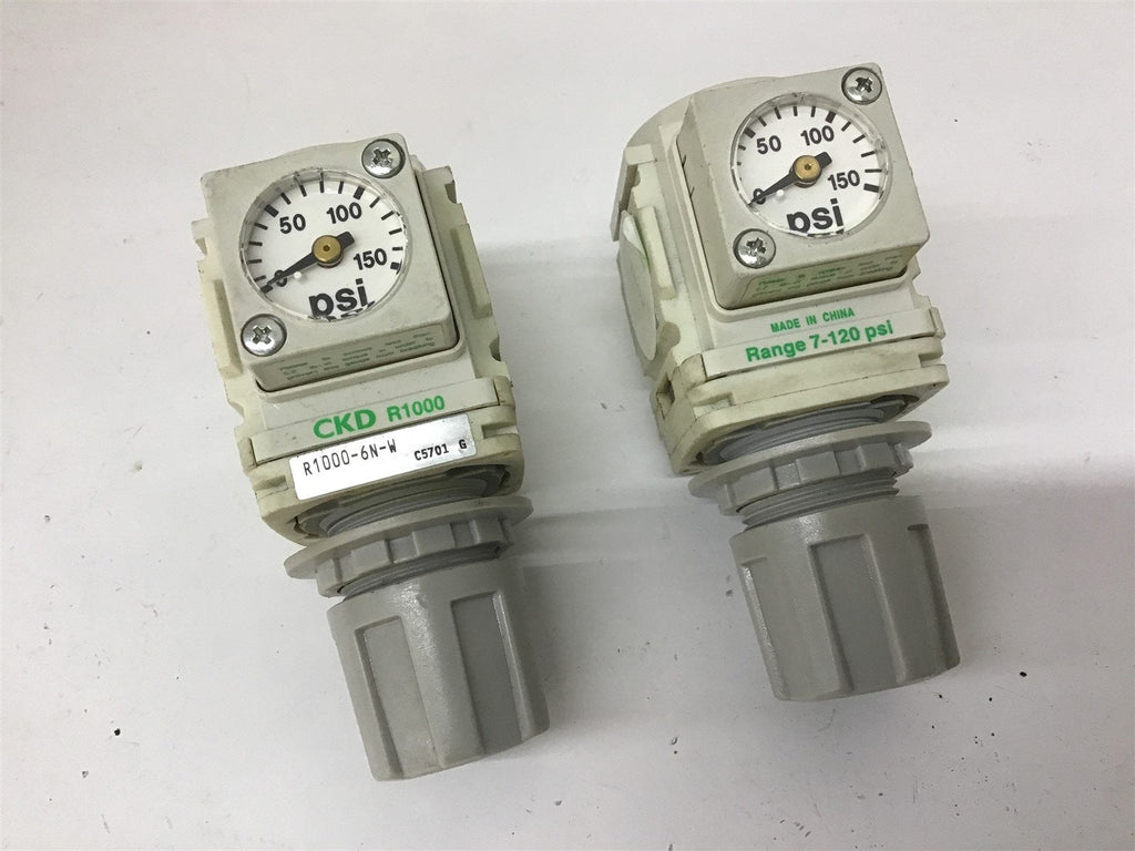 CKD R1000-6N-W Pressure Relief Valve 5/16" Ports Lot Of 2