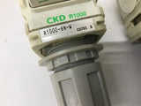 CKD R1000-6N-W Pressure Relief Valve 5/16" Ports Lot Of 2