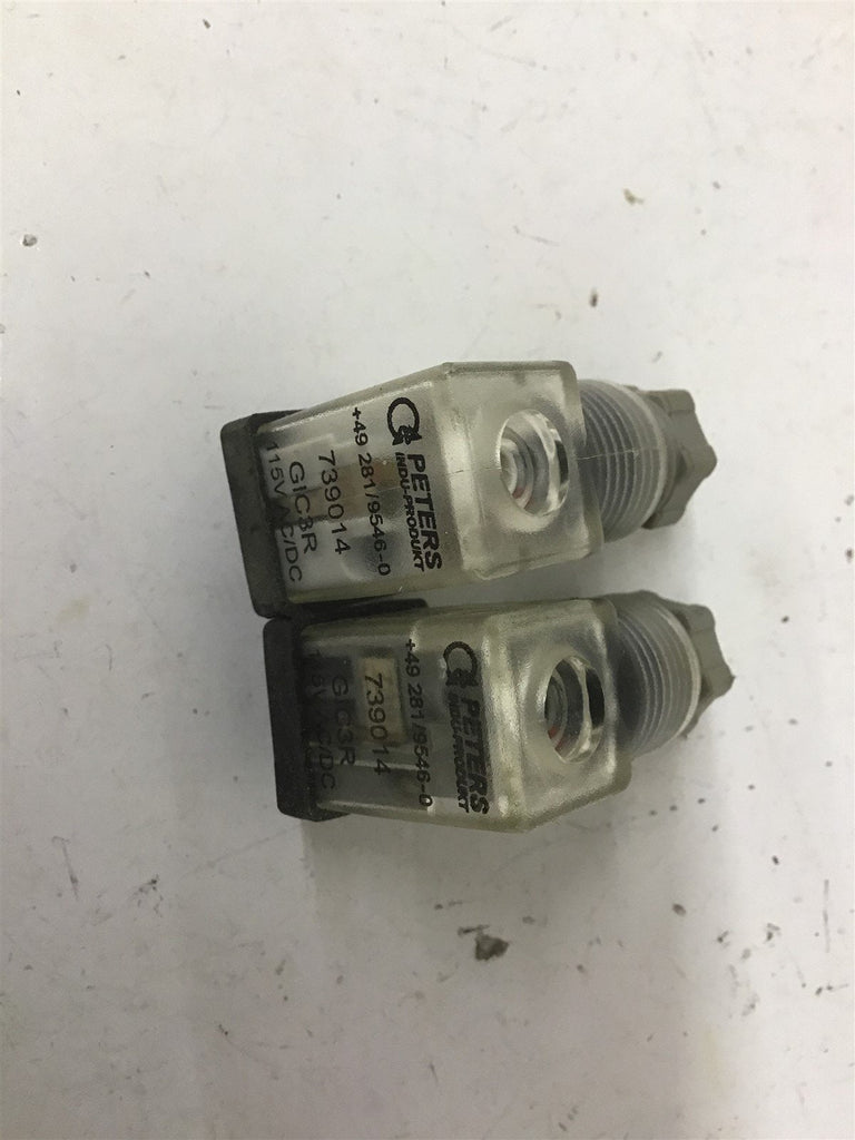 Peter GIC3R Solenoid Coil 115 VAC/DC Lot Of 2