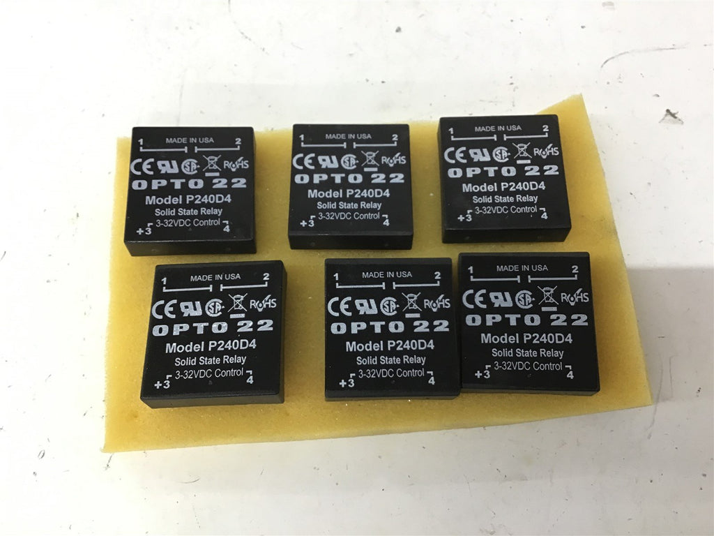 Opto 22 P240D4 Solid State Relays 3-32 VDC Lot Of 6