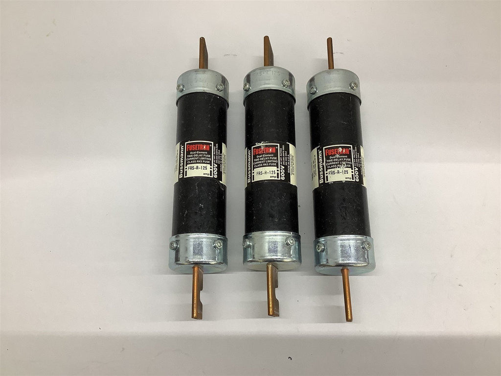 Bussmann FuseTron FRS-R-125 Dual Element Time Delay Fuse 600V Lot Of 3