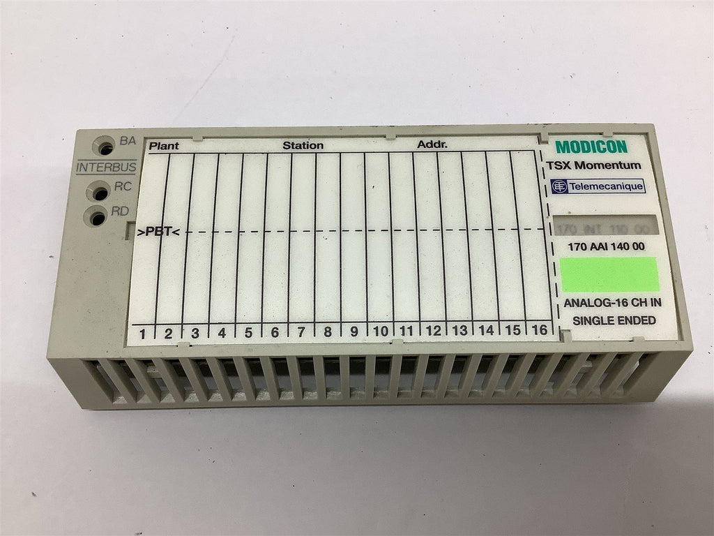 Telemecanique 170 INT 110 00 Modicon TSX Momentum Analog 16 CH IN Single Ended