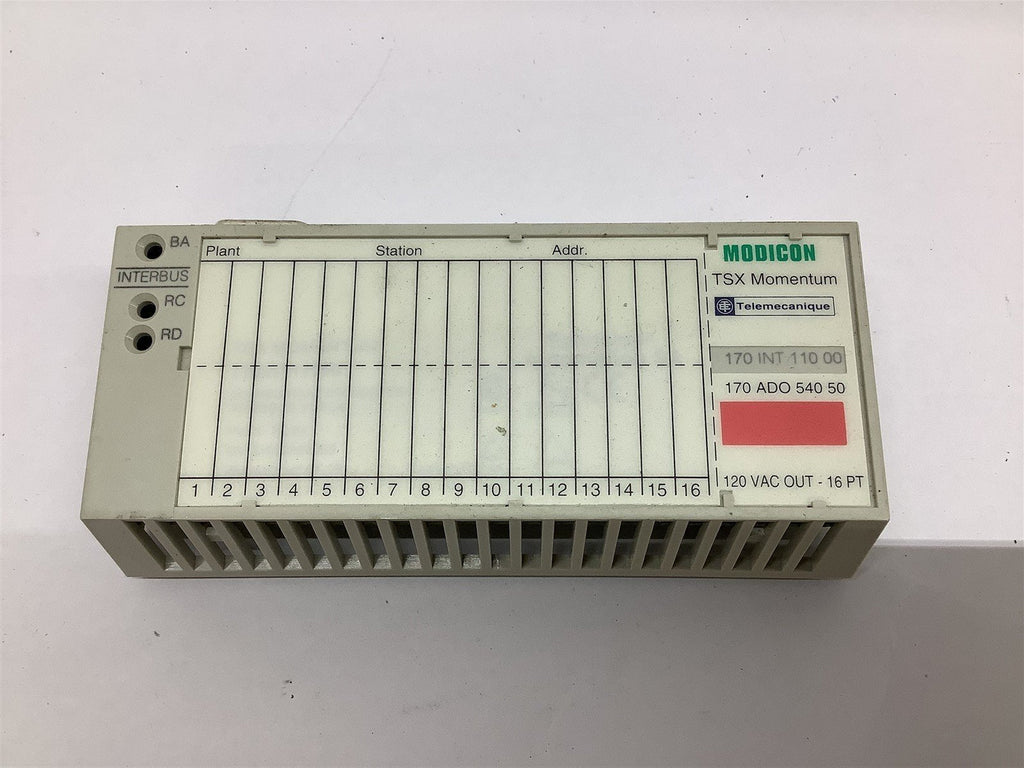 Telemecanique 170 INT 110 00 Modicon TSX Momentum 120 VAC 16 PT