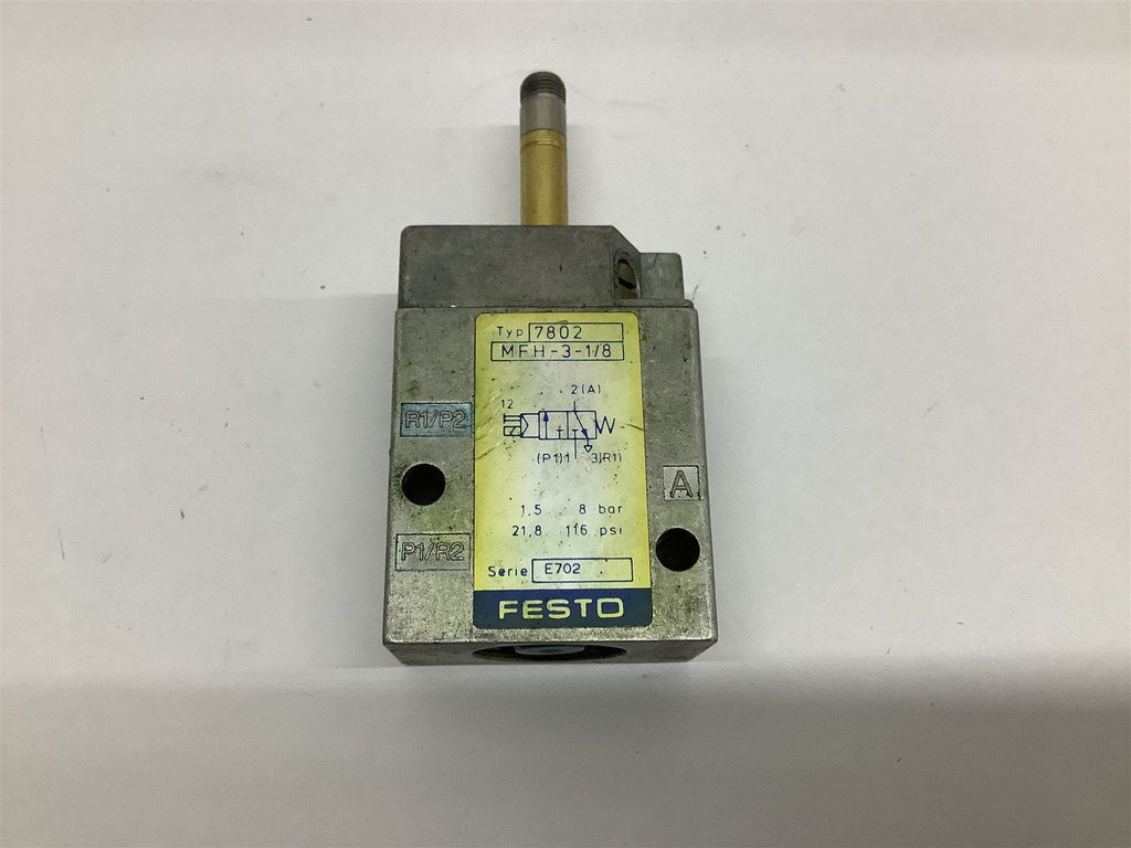 Festo 7802 MFH-3-1/8 E702 Solenoid Valve 8 Bar 116 PSI