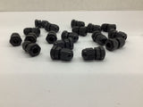 Lokman Black Plastic Waterproof Adjustable 3.5-13mm Cable Glands Lot Of 18