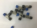 Parker 316 Hydraulic / Pneumatic Fittings 1/4" T Fittings Lot Of 6